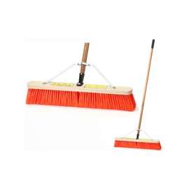 Simple Spaces Push Broom With Brace, 24 In, Polypropylene