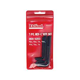 Eklind 69207 Hex Key Set, Steel, Black, 7-Piece