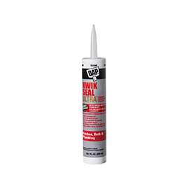 DAP KWIK SEAL ULTRA 18898 Siliconized Sealant, Clear, 10.1 oz Cartridge