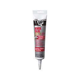 DAP KWIK SEAL ULTRA 18914 Siliconized Sealant, White, 5.5 oz Tube