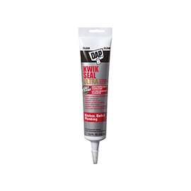 DAP KWIK SEAL ULTRA 18915 Siliconized Sealant, Clear, 5.5 oz Tube