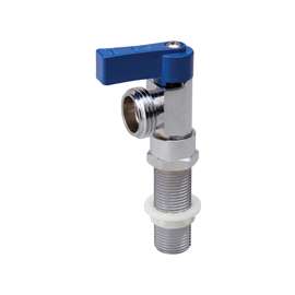 B & K Quarter Master ProLine 102-210 Replacement Washing Machine Valve, 1/2 in MPT x 1/2 in Male Hose, Brass, Blue