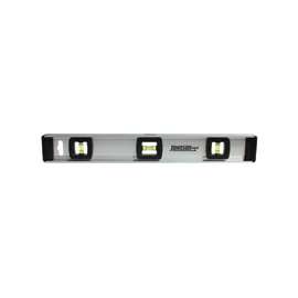 Johnson 1300-1800 I-Beam Level with Rule, Level/Plumb Vial, 3-Vial, Aluminum