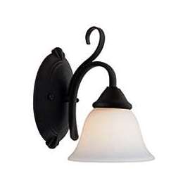 Boston Harbor Dimmable Vanity Light Fixture, (1) 60/13 W, Medium, A19/Cfl Lamp, Matte Black