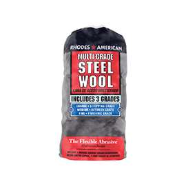 Homax 1021114 Steel Wool Pad, #0, #000, #3-Grit, Extra Fine/Fine/Medium, Metal