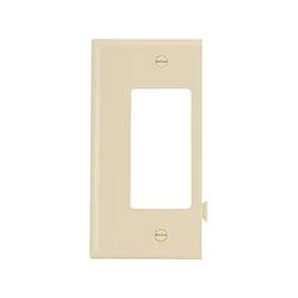 Eaton Cooper Wiring STE26 Series STE26V Mid-Size Wallplate, 1-Gang, Polycarbonate, Ivory