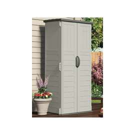 Suncast BMS1250 Storage Shed, 22 cu-ft Capacity, 27 in W x 67-1/2 in H Door, Padlockable Door, Resin