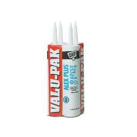 DAP ALEX PLUS 18136 Acrylic Latex Caulk with Silicone, White, 10.1 fl-oz Cartridge