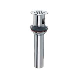 Plumb Pak PP856-80PC Commercial-Grade, Pop-Out Lavatory Plug with Grid Strainer, 17 ga Tailpiece, Brass, Chrome