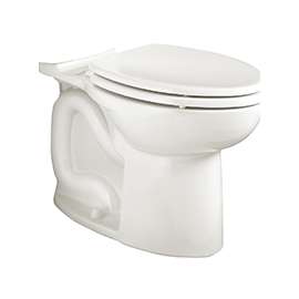 American Standard Cadet 3 Series 3717D001.020 Toilet Bowl, Round, 1.6 gpf, Vitreous China, White