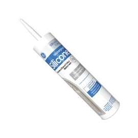 GE Silicone I GE112A Silicone Caulk, White, 10.1 oz Cartridge