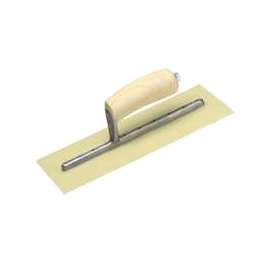 Marshalltown The Premium Line 2161 Drywall Texturing Trowel, Rectangular Blade, Curved Handle, Hardwood Handle