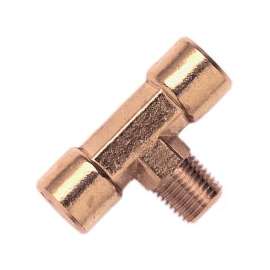 Campbell Hausfeld PA104000AV Tee Fitting, 1/4 in MNPT x FNPT, Brass