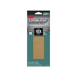 3M SandBlaster 11060-G-6 Sandpaper, 60-Grit, Coarse, Synthetic Mineral