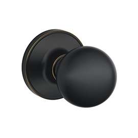 Schlage Corona J10 CNA 716 Non-Locking, Transitional Passage Knob, 1-3/8 to 1-3/4 in Thick Door, Brass, Aged Bronze