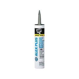 DAP ALEX PLUS 18118 Acrylic Latex Caulk with Silicone, Slate Gray, 10.1 fl-oz Cartridge