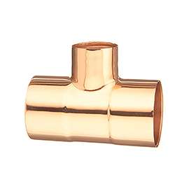 EPC 111R Series 32918 Pipe Reducing Tee, 1-1/2 x 1-1/2 in Run, 3/4 in Branch, Sweat Branch Connection
