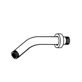 Plumb Pak PP825-10PB Shower Arm with Flange, 1/2 in IPS, Brass, Polished Brass