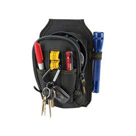 CLC Tool Works 1504 Tool Pouch, 9-Pocket, Polyester Fabric, Black