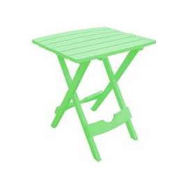 Adams Quik-Fold 8500-08-3735 Side Table, Rectangular, Polypropylene, Summer Green