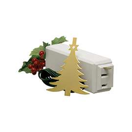 Xodus Innovations On-Off Touch Control Ornament, Tree, 5.63 In L X 2 In W X 7-1/2 In H, Solid Brass