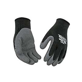 Warm Grip 1790-M Protective Gloves, M, Knit Wrist Cuff, Wing Thumb, 11 in L, Black, Acrylic