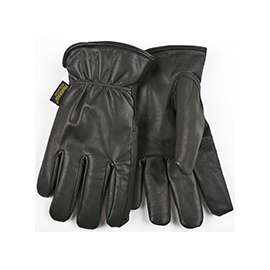 Heatkeep 93HK-L Driver Gloves, L, Goatskin Leather, Black