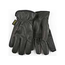 Heatkeep 93HK-M Driver Gloves, M, Goatskin Leather, Black
