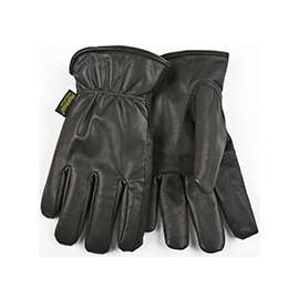 Heatkeep 93HK-XL Driver Gloves, XL, Goatskin Leather, Black