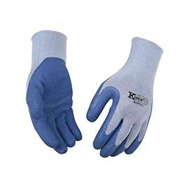 Kinco 1791-L Protective Gloves, L, Cotton/Polyester, Blue/Gray