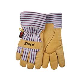 Kinco 1927-C Protective Gloves with Safety Cuff, Blue/Tan