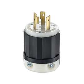 Leviton 021-02321-0PB Heavy-Duty Plug, 250 V, 20 A, Nylon