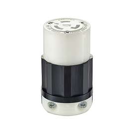 Leviton 021-02323-0PB Twistlocking Connector, 250 V, 20 A, Nylon