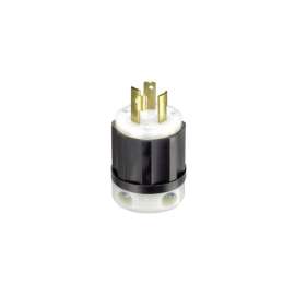 Leviton 021-02621-0PB Heavy-Duty Plug, 250 V, 30 A, Nylon