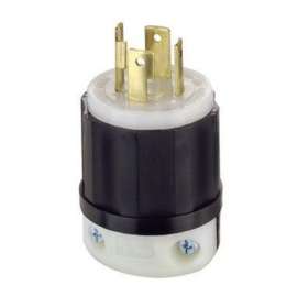 Leviton 021-02711-0PB Twistlock Plug, 125/250 V, 30 A, Nylon