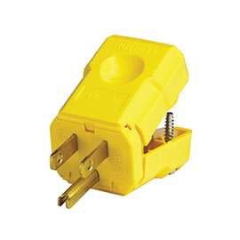 Leviton 021-05256-0PB 3-Prong Electrical Plug, 125 V, 15 A, Nylon
