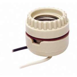 Leviton 8101 1-Circuit, Keyless Lamp Holder, 250 V, 660 W, Porcelain