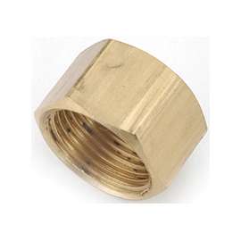 Anderson Metals 730081-04 Tube Cap, 1/4 in Compression, 300 psi, Brass