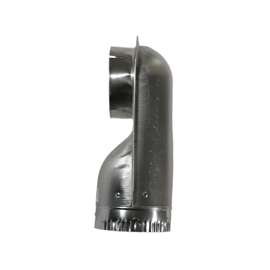 Builder's Best SAF-T-DUCT 010155 Offset Elbow, 4.2 in Male x Female Thread, Aluminum