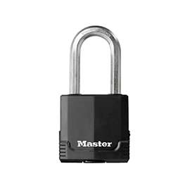 Master Lock Magnum M515XKADLH Keyed Padlock, 2 in W Body, 2 in H Shackle, Stainless Steel