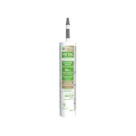 GE Silicone II Flexible Silicone Sealant, 9.8 oz, Cartridge, Metallic Gray, Solid