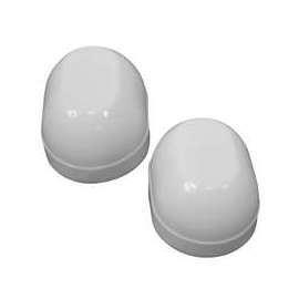 Worldwide Sourcing Oval Toilet Bolt Cap, 2-Piece, Plastic, White