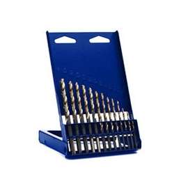 IRWIN 73136 Fractional Drill Bit Set, M2 Steel, Black/Gold Oxide, 13-Piece, For Keyless Chucks