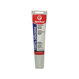 Red Devil 00143CA Silicone Sealant, White, 2.8 oz Cartridge
