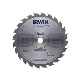 IRWIN 15030 Circular Saw Blade, 7-1/4 in Dia, Carbide Cutting Edge, 5/8 in Arbor