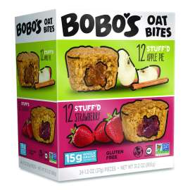 Stuff'D Apple Pie/Strawberry Oat Bites, 1.3 oz Individually Wrapped, 24/Carton