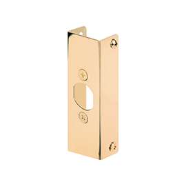 Prime-Line U 9566 Door Edge Reinforcer, 1-3/8 in Thick Door, Brass