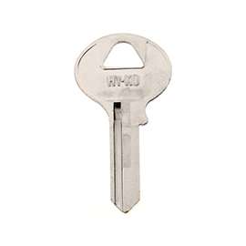 Hy-Ko 11010CO10 Key Blank, Brass, Nickel Plated