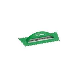 Marshalltown QLT Series 6263 Trowel, 9-1/2 in L, 4-1/4 in W, V Notch, 3/8 in W x 5/16 in D Notch