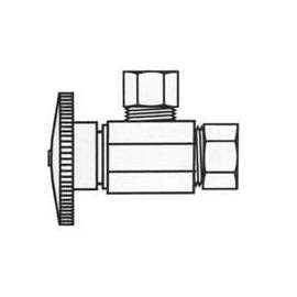 Plumb Pak PP67PCLF Shut-Off Valve, 5/8 x 7/16 in Compression, Brass, Chrome